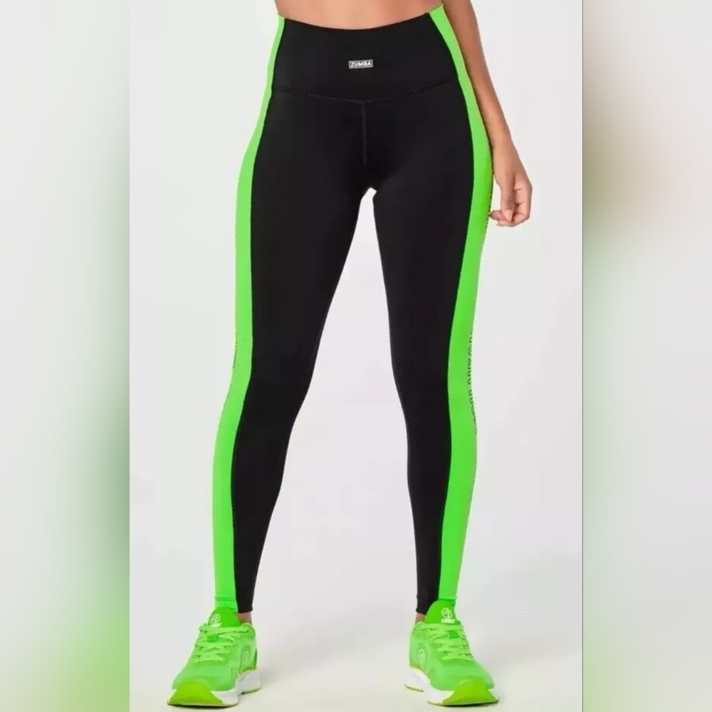 Zumba leggings green and black